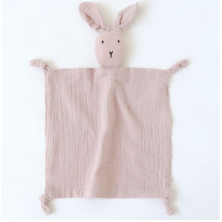 Bobbi the Bunny Cotton Muslin Baby Comforter — Khaki