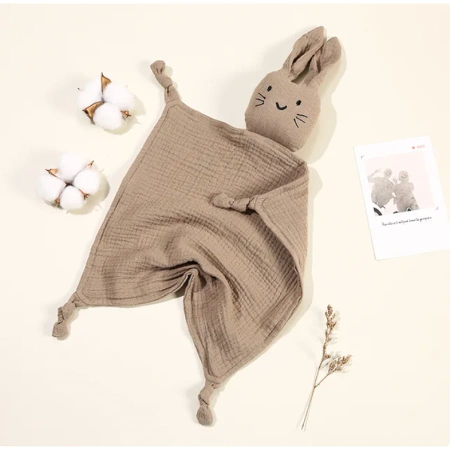 Bobbi the Bunny Cotton Muslin Baby Comforter — Pink Blush