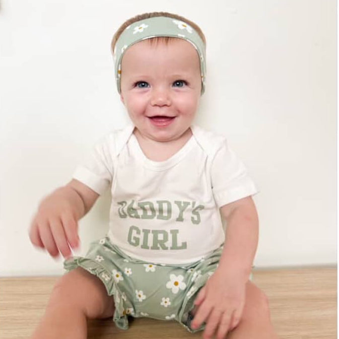 Daddy’s Girl Daisy Bloomer Set - Peach