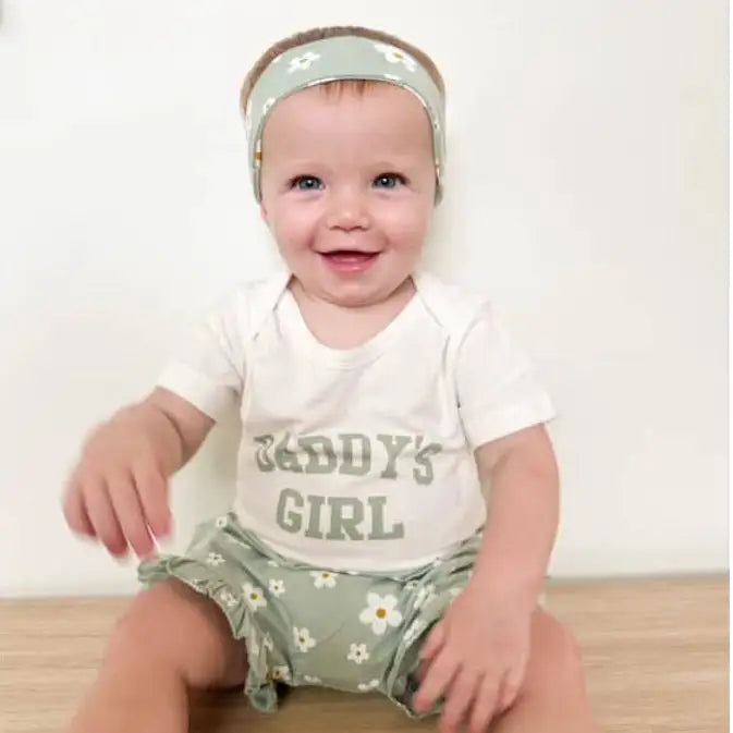 Daddy’s Girl Daisy Bloomer Set - Peach