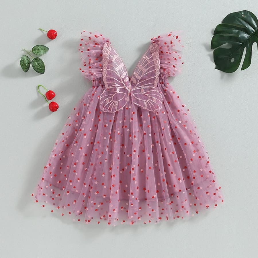 Mia Spotted Butterfly Tulle Dress
