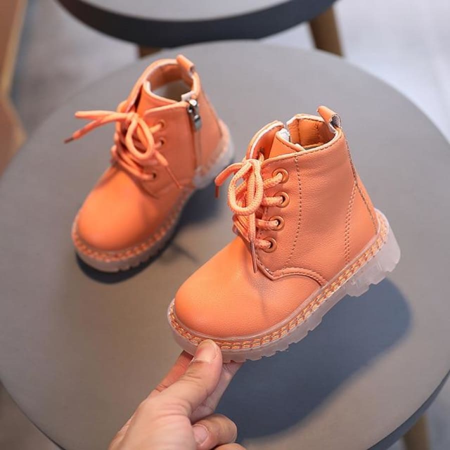 Ollie Lace Up Boots - Orange / 23 -Insole 14cm - Shoes shoes