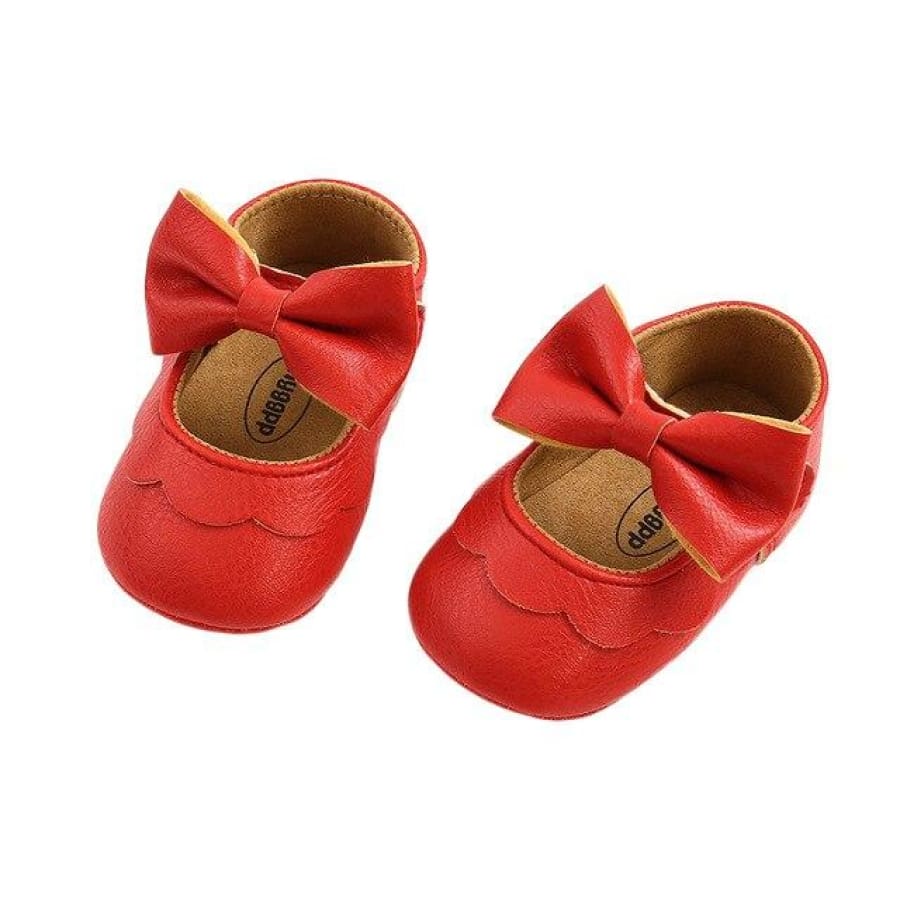 Tina Bow Soft Sole Pre Walker - Red / 12-18 Months - Shoes shoes
