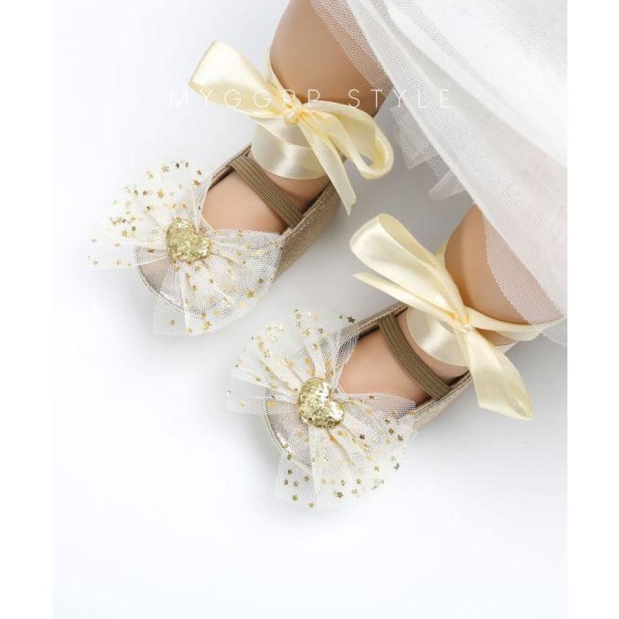 Anaise Flutters &amp; Hearts Ballet Flat - Beige / 12-18 Months - Shoes shoes