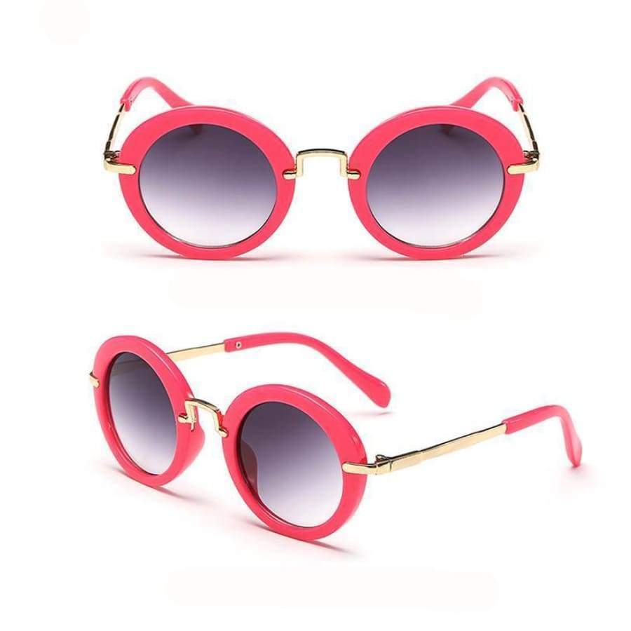 Round Vintage Sunglasses - Red - Sunglasses Sunglasses