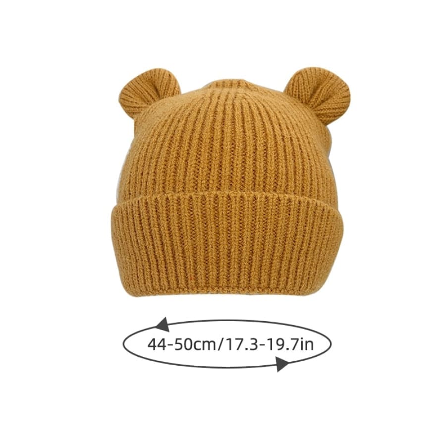 Baby Bear Knit Hat - Grey