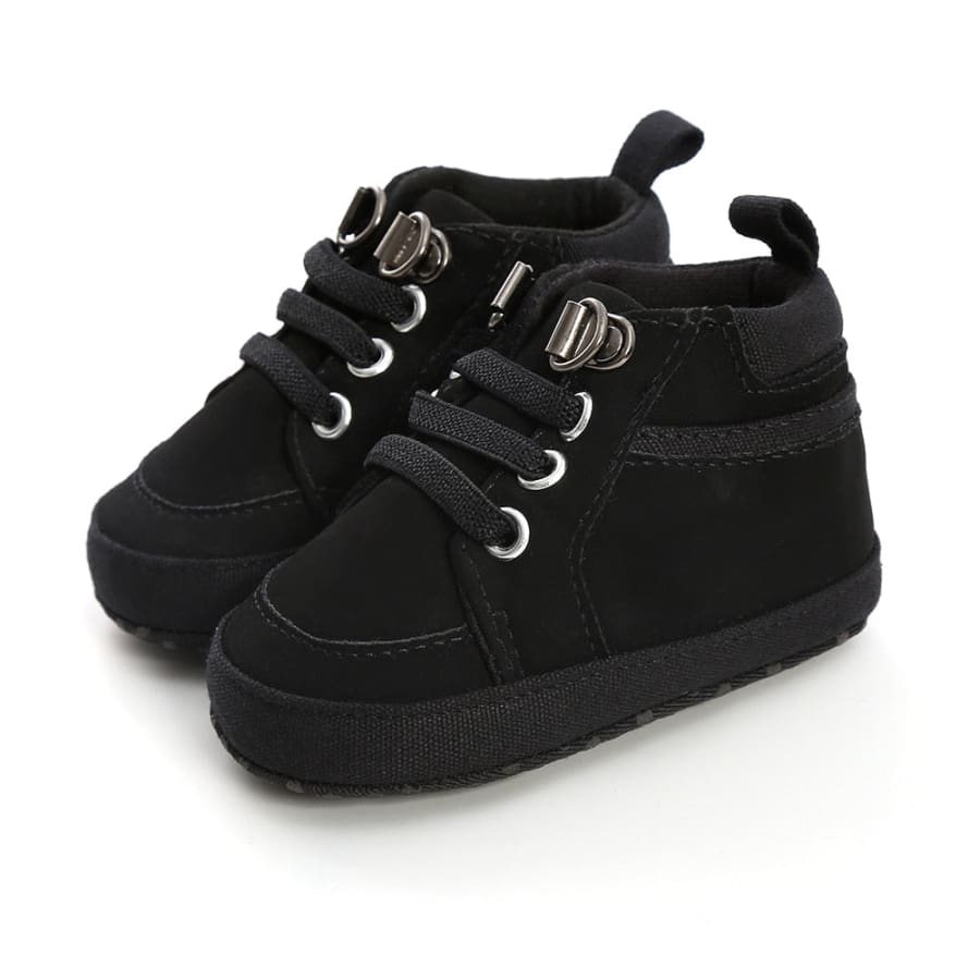 Caleb Lace Up Boot Pre-Walker - Black - 0-6 Months