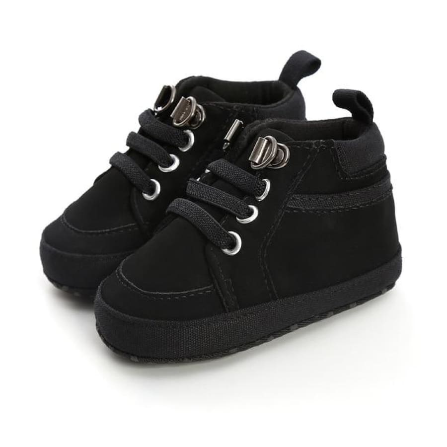Caleb Lace Up Boot Pre-Walker - Black / 0-6 Months - Shoes shoes