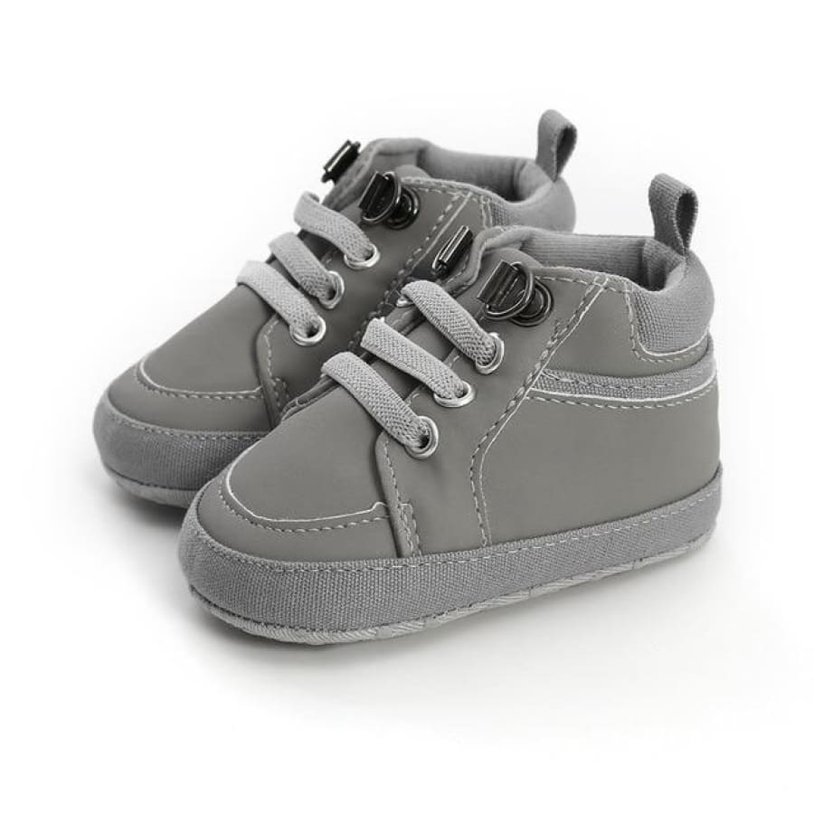 Caleb Lace Up Boot Pre-Walker - Grey / 0-6 Months - Shoes shoes
