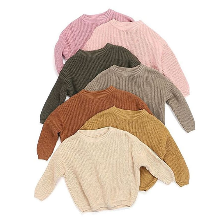Callie Cosy Knit Sweater - Blush