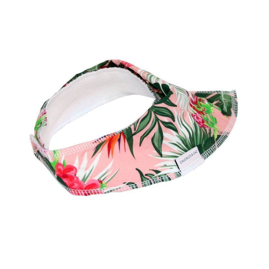 Chuckles & Caz Dribble Bib Pink Hawaiian - Wrap Bibs, wraps