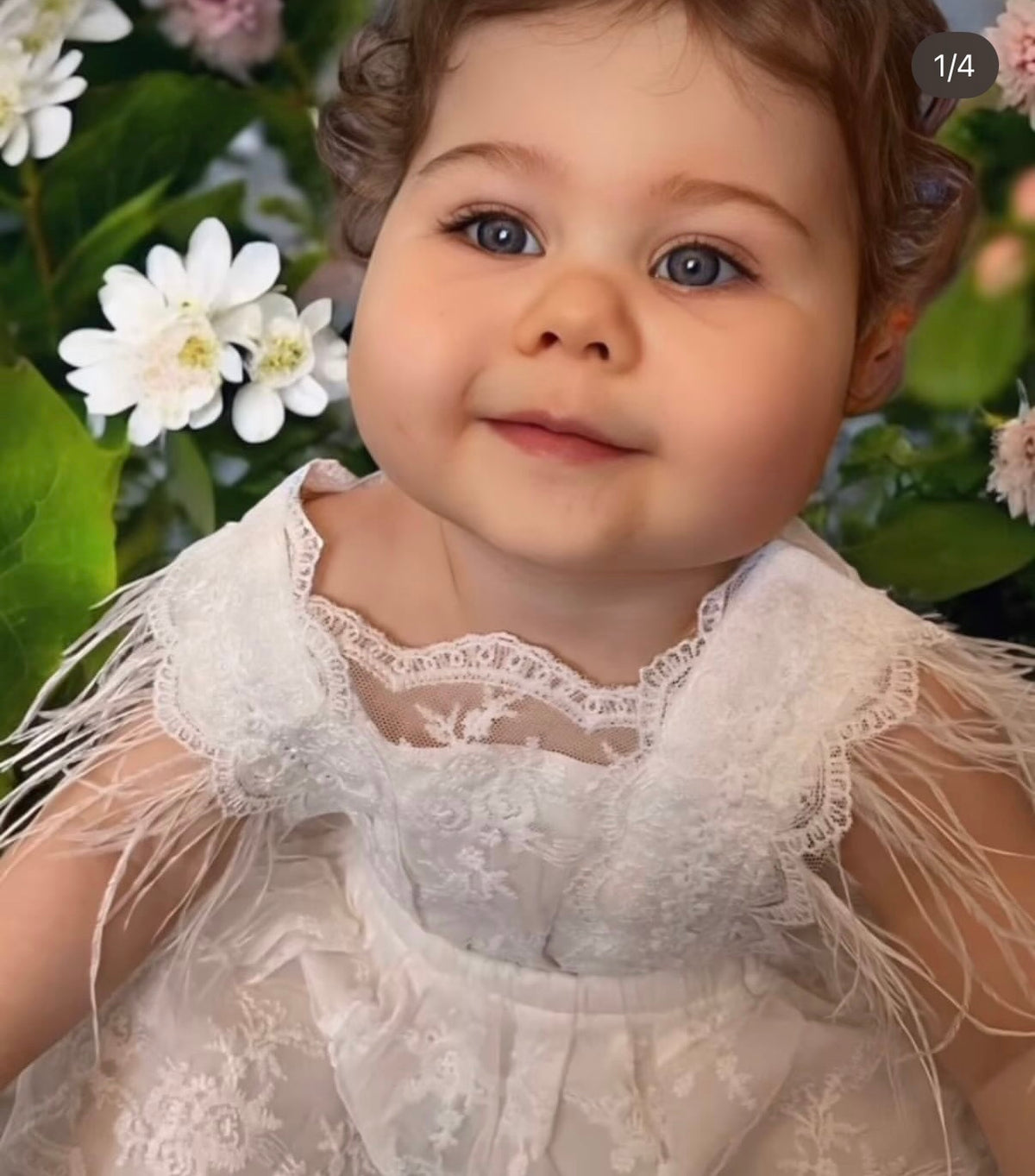 Catrine Feathers & Lace Romper