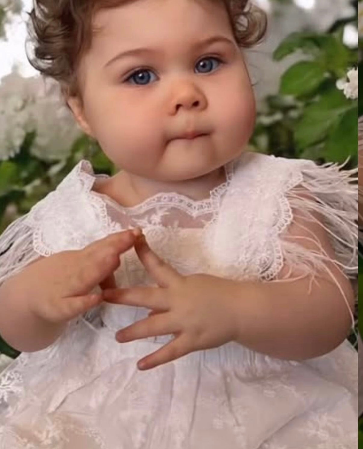 Catrine Feathers & Lace Romper