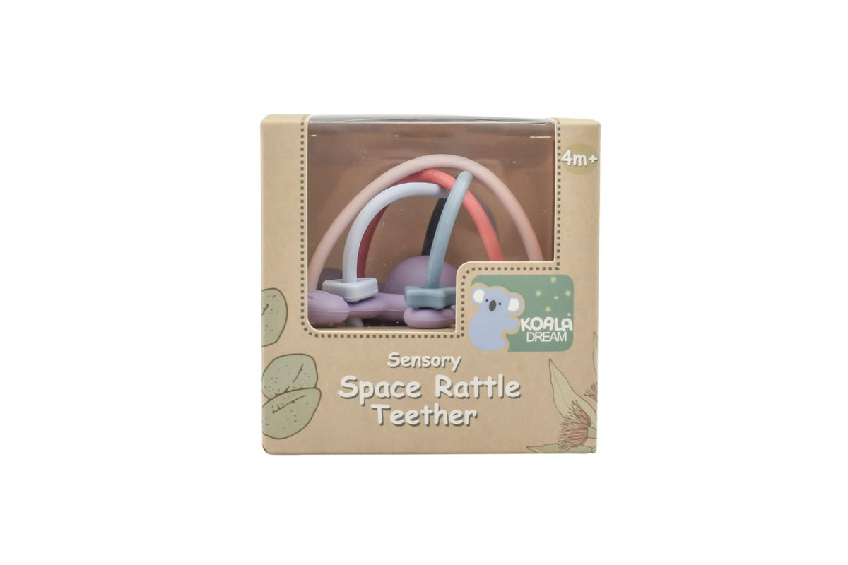 Koala Dream Silicone Sensory Space Rattle Teether Green