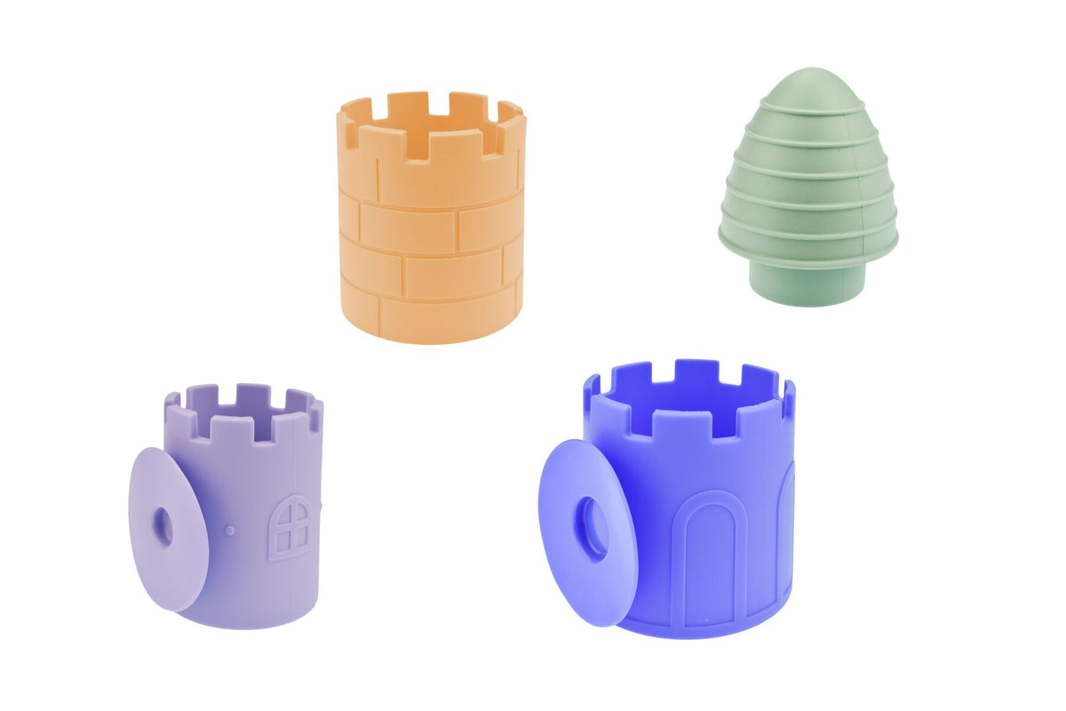 Koala Dream Silicone Castle Pour & Play 4 Piece Bath Set