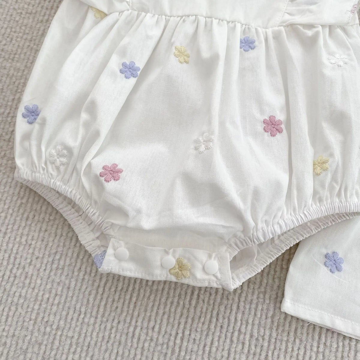 Goo & Co. Isla Embroidered Flower Romper