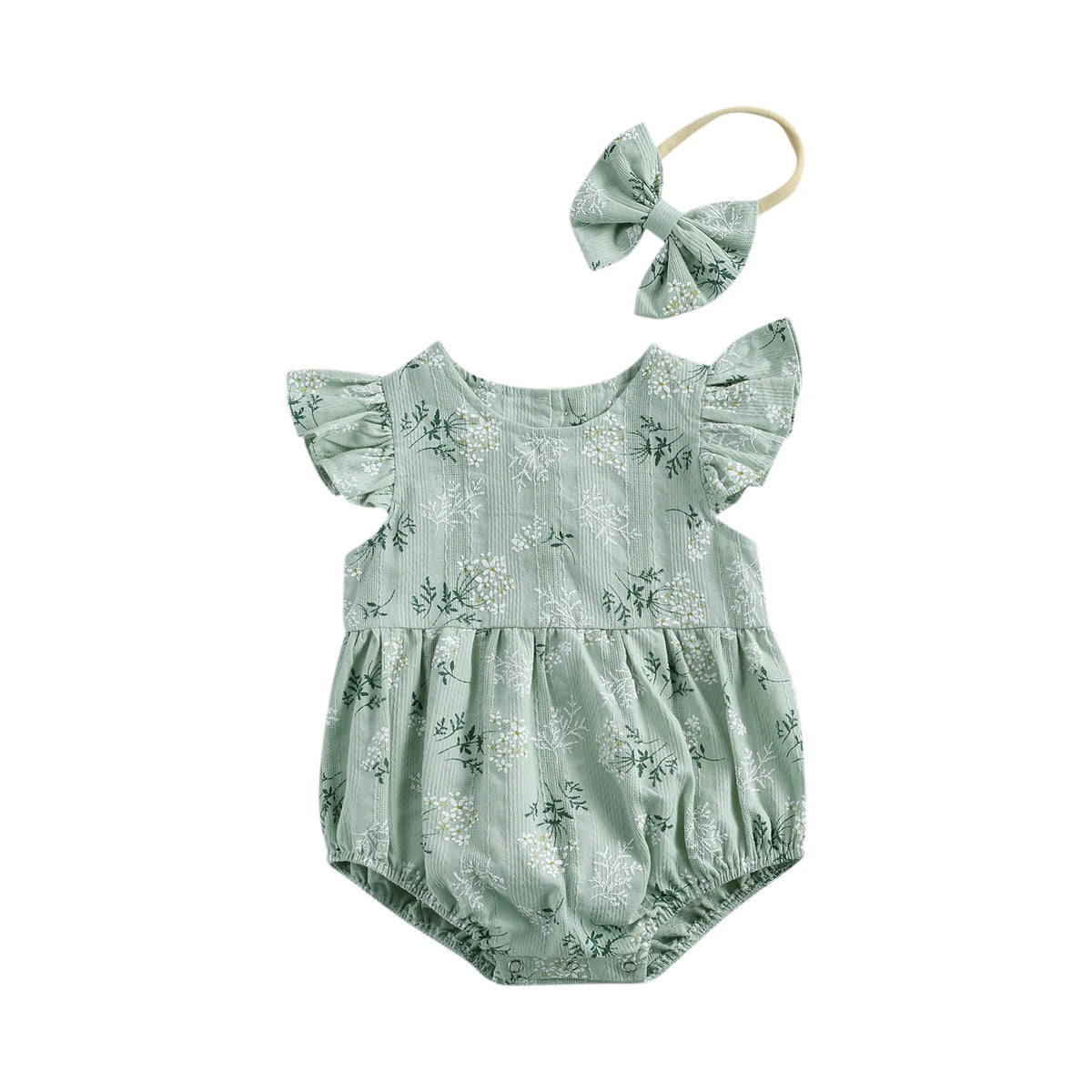 Emersyn Floral Romper - Green