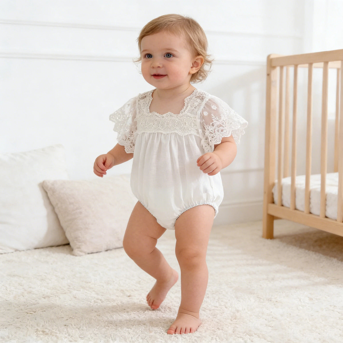 Goo & Co. Lily Lace Sleeve Romper