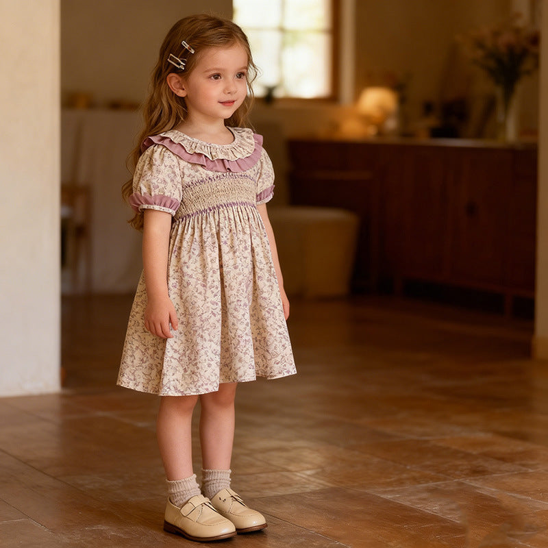 Goo & Co. Poppy Vintage Floral Smocked Dress