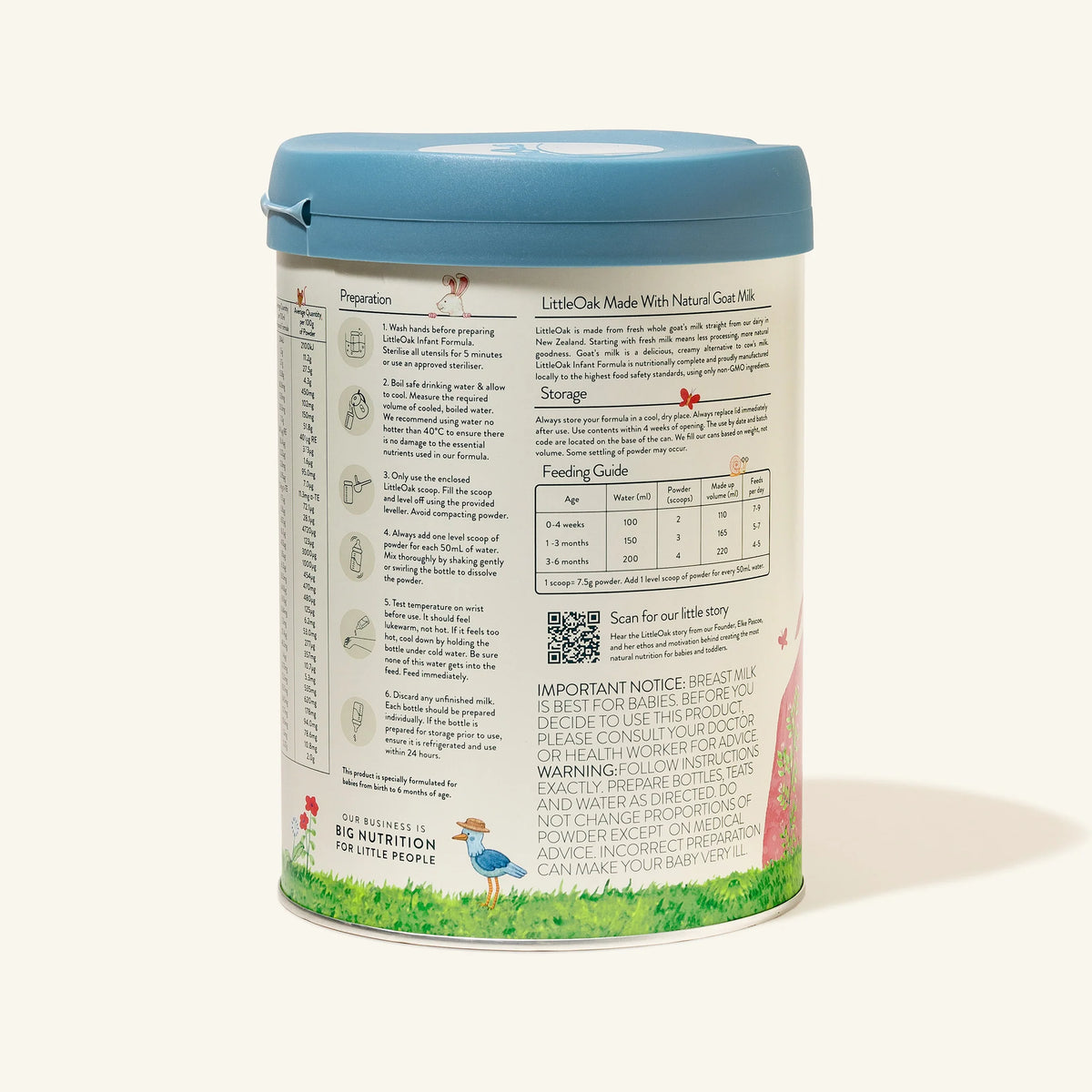 LittleOak Natural Goat Milk Infant Formula (0-6 months)