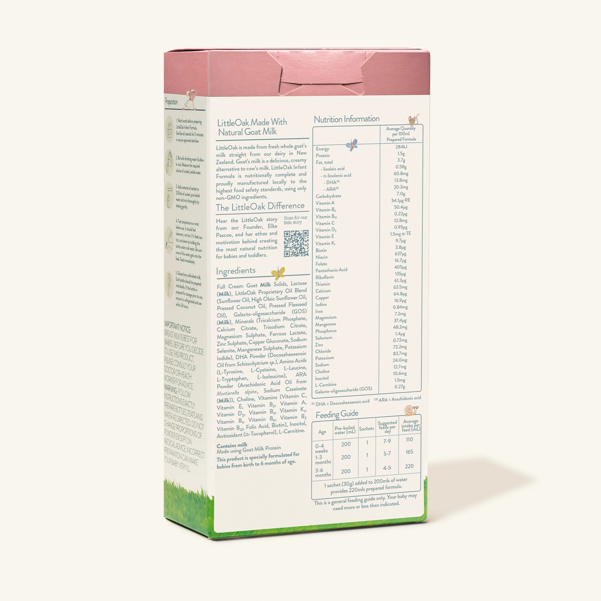 LittleOak Natural Goat Milk Infant Formula Sachet (0-6 months)