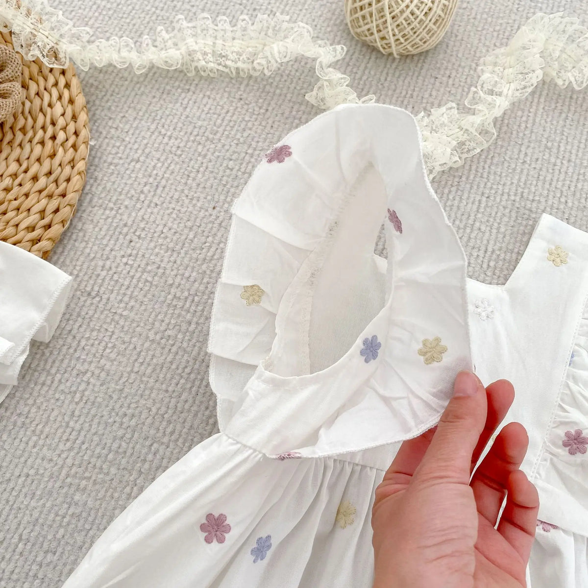 Goo & Co. Isla Embroidered Flower Dress