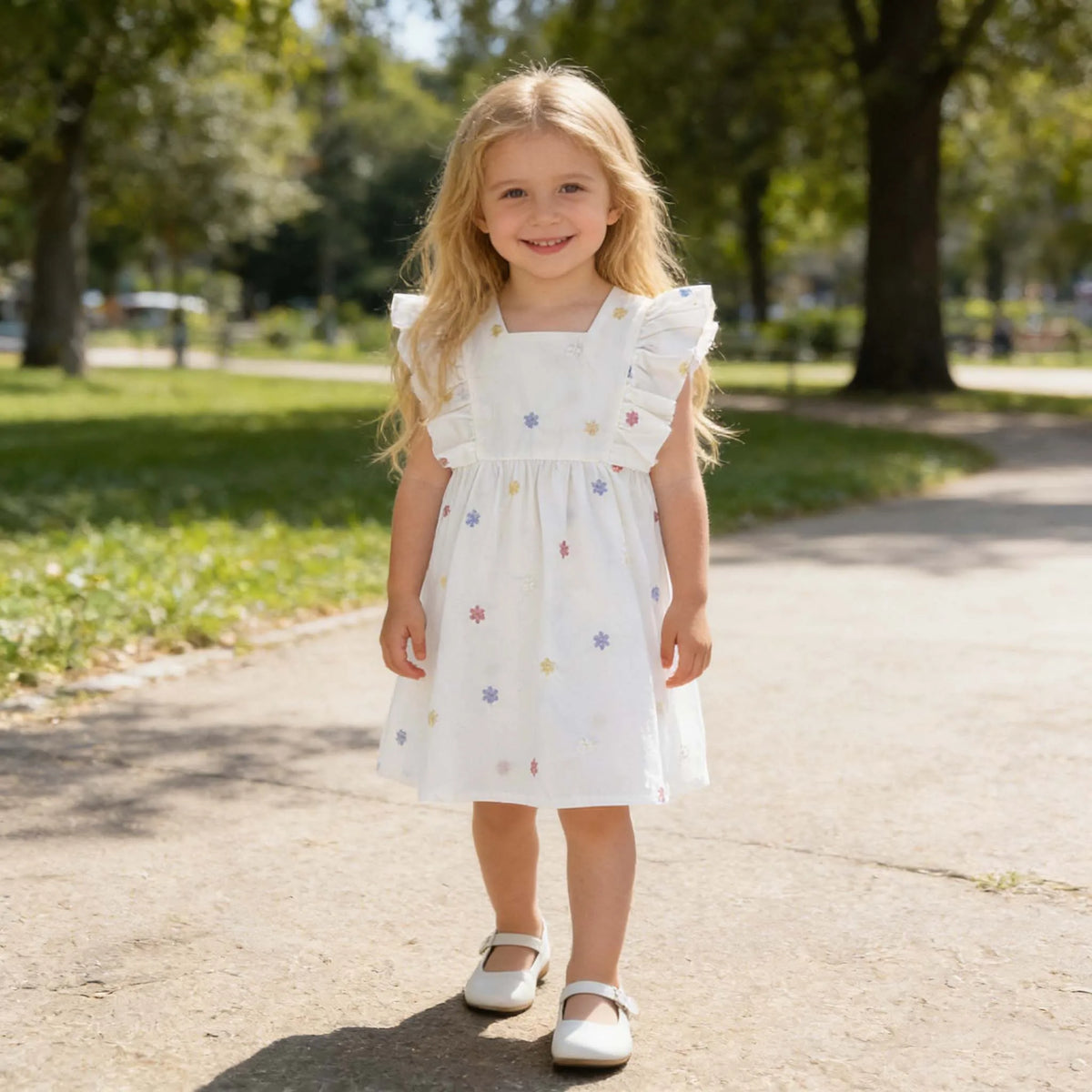 Goo & Co. Isla Embroidered Flower Dress
