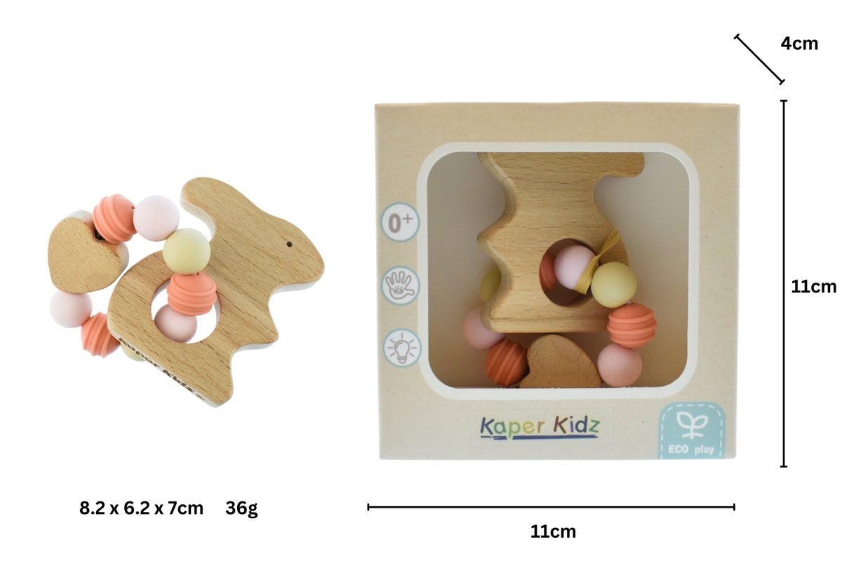Kaper Kidz Ecobead Bunny Teether