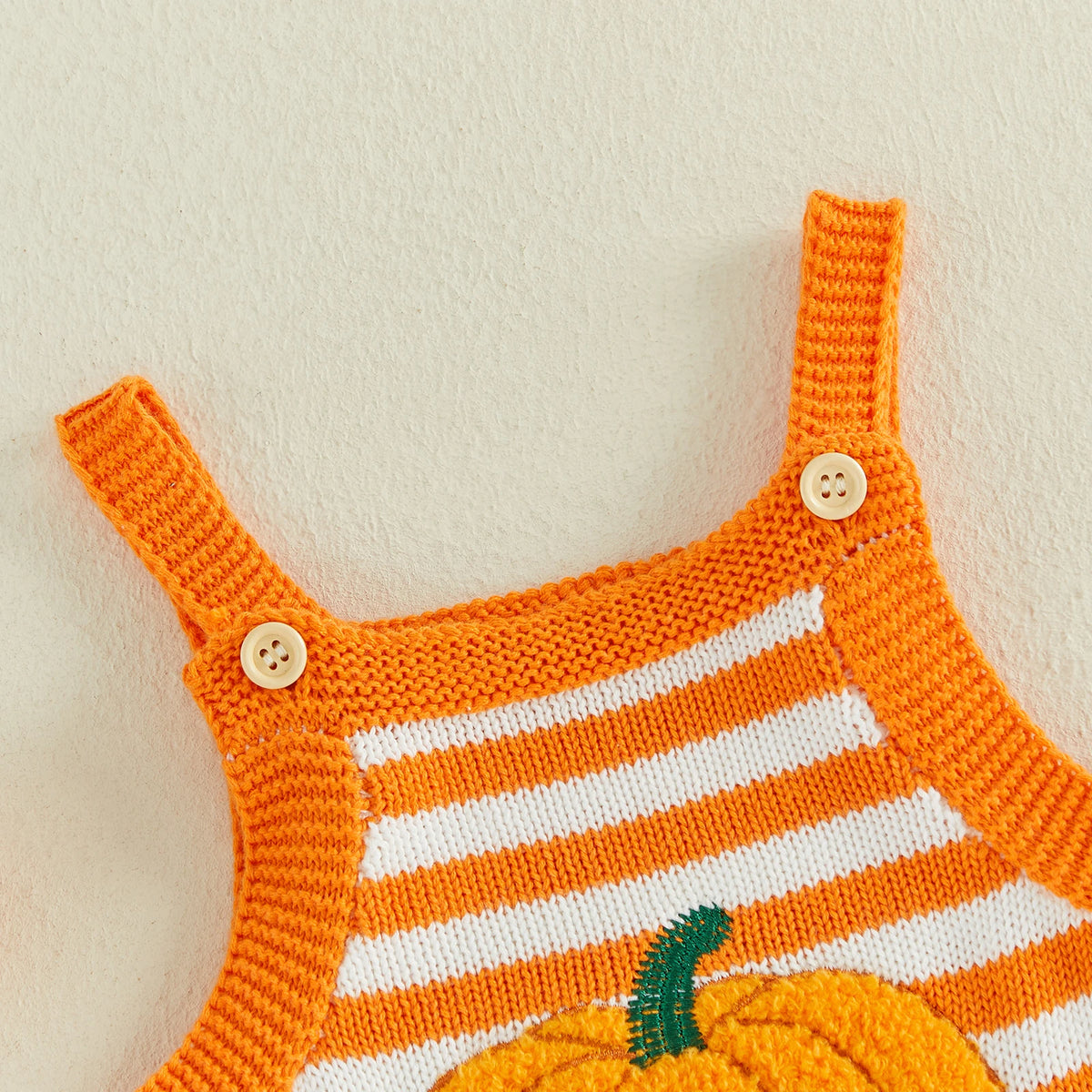 Ghost Embroidered Knit Halloween Romper