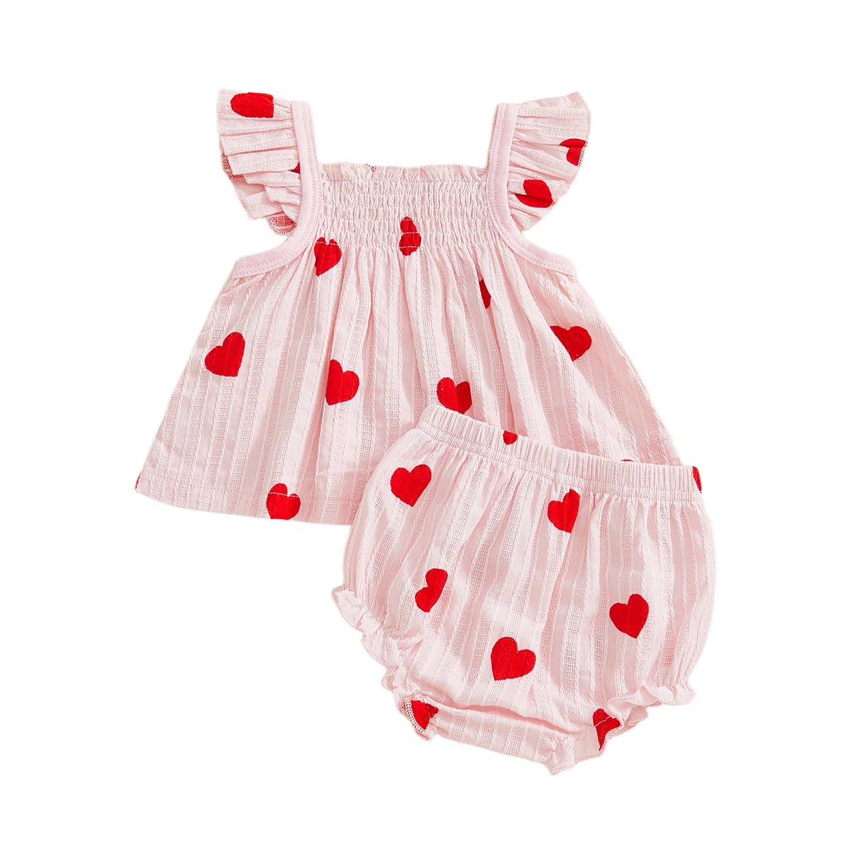 Heidi Hearts Babydoll Set - Pink