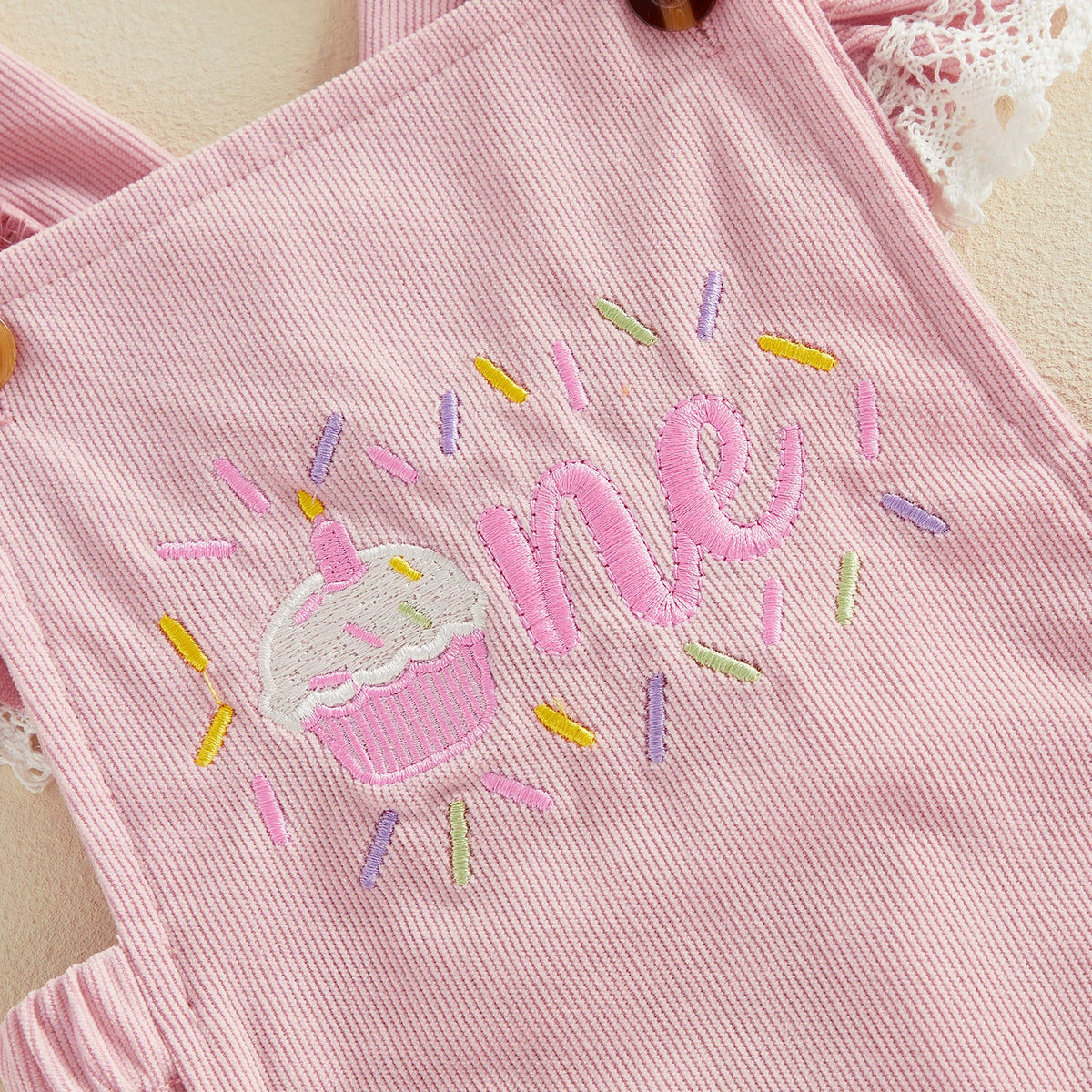 Cupcake 'One' Birthday Romper - Pink