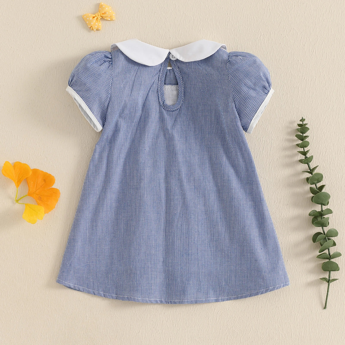 Isabella Smocked Collared Dress - Pink