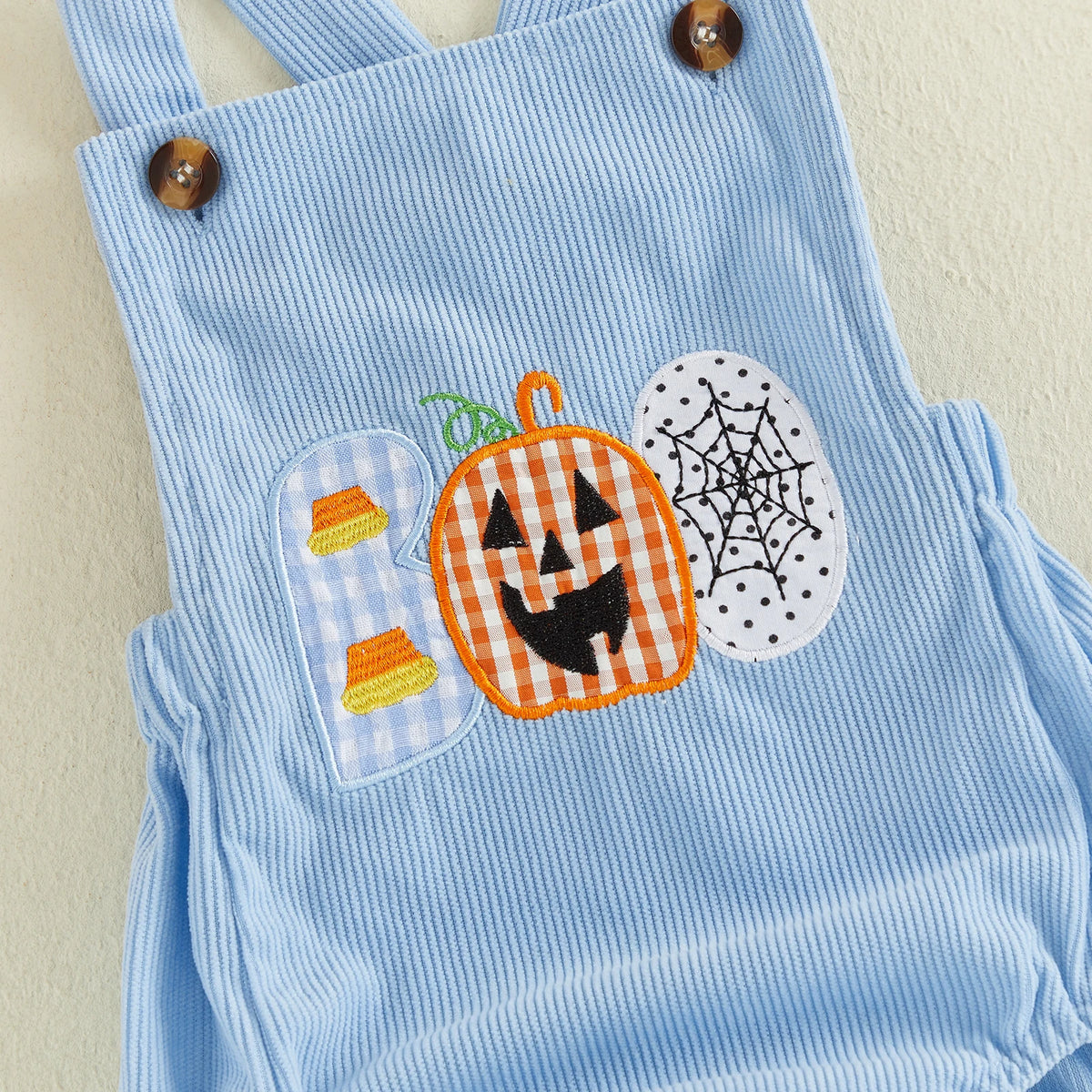 Boo Blue Halloween Romper