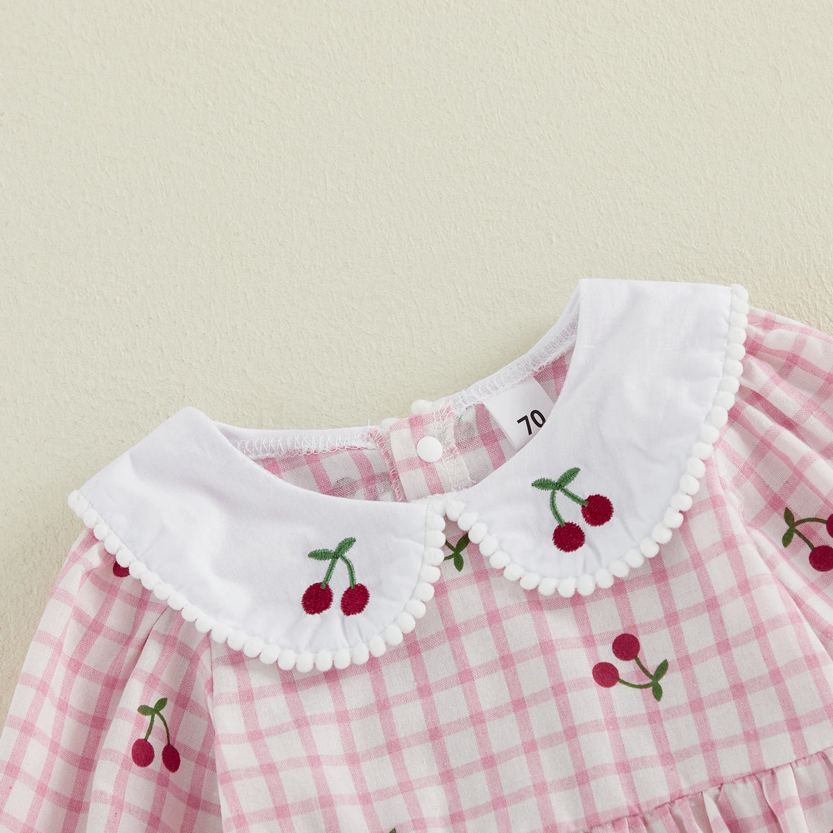Sweet Cherry Long Sleeve Romper