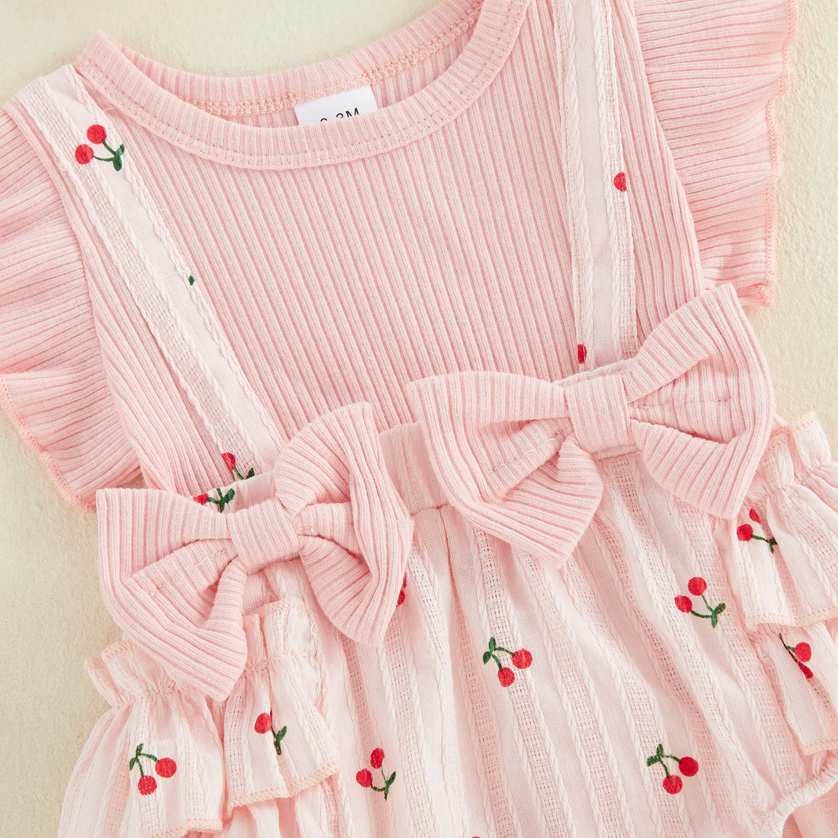Poppy Ruffle Romper - Strawberry