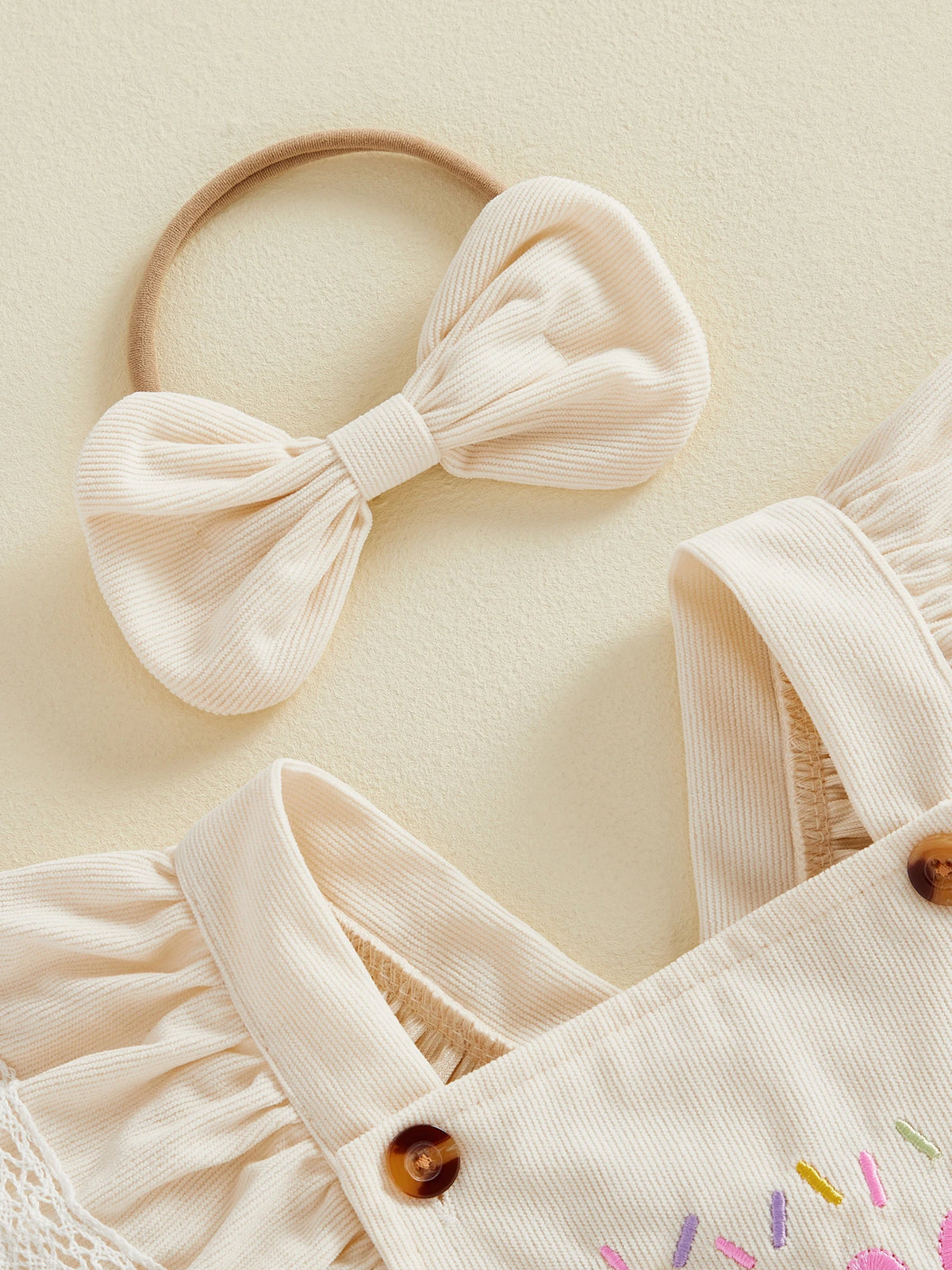 Cupcake 'One' Birthday Romper - Natural