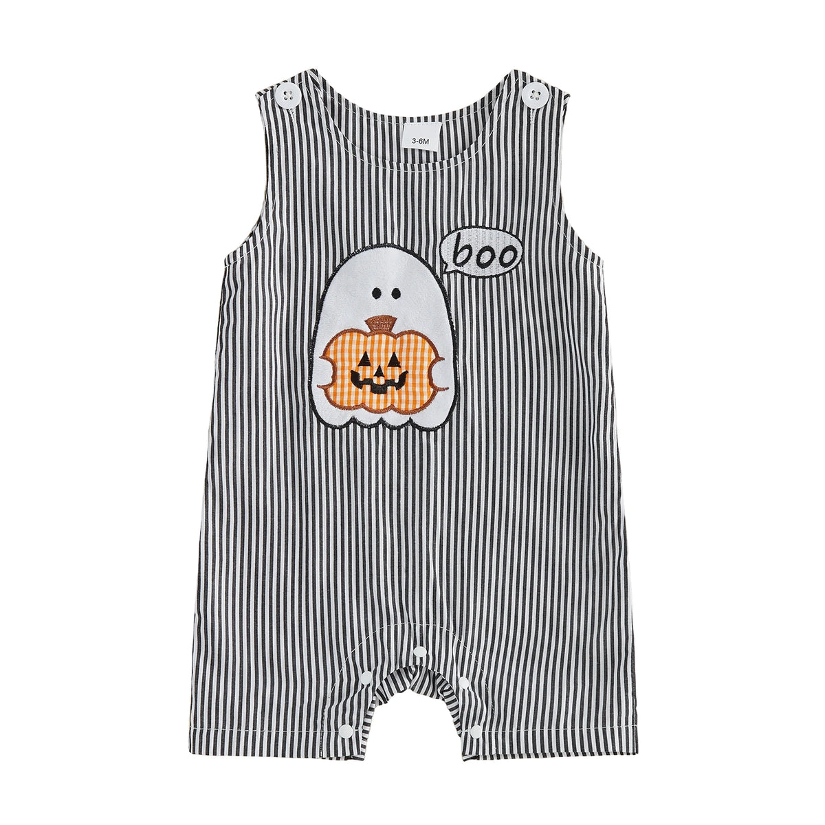 Boo Stripe Halloween Jumpsuit