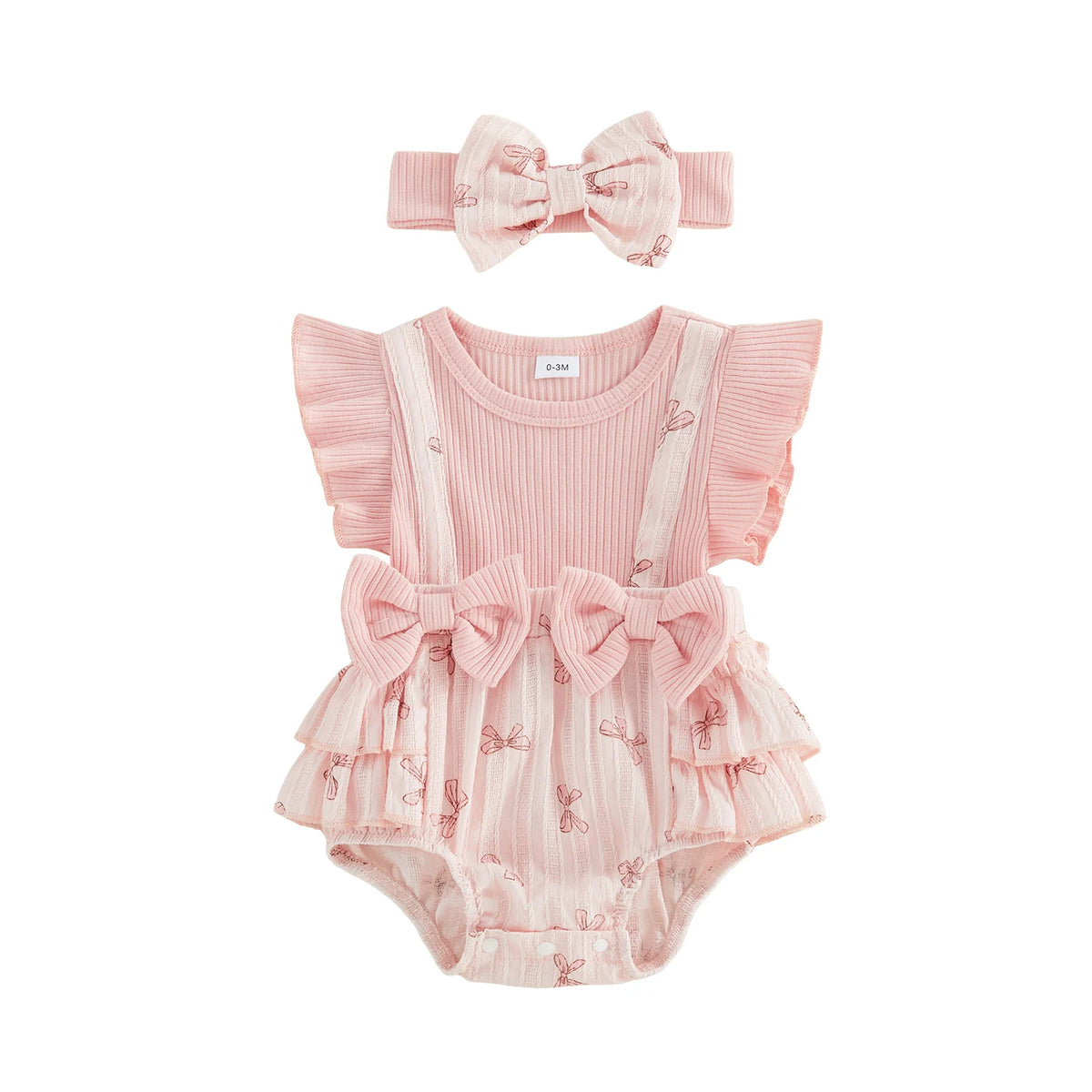 Poppy Ruffle Romper - Strawberry
