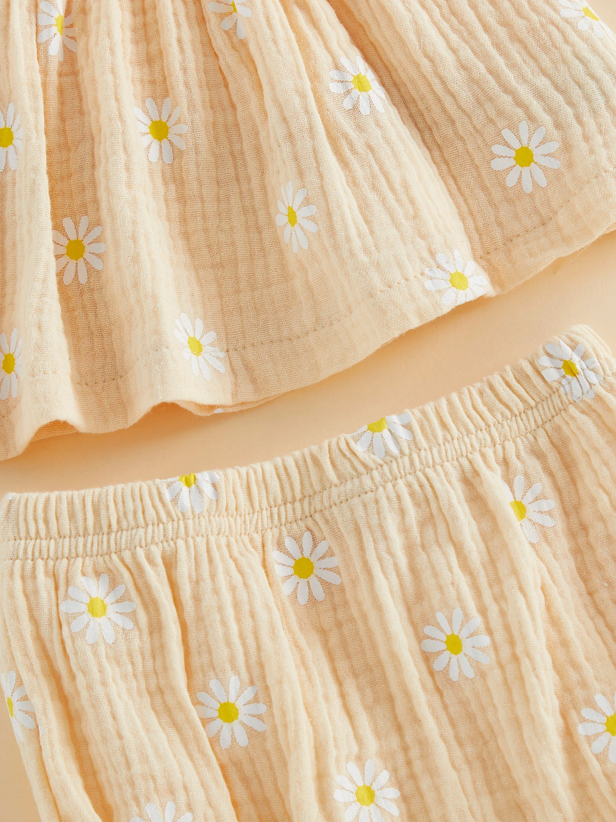 Summer Sweetie Daisy Bloomer Set - Peachy