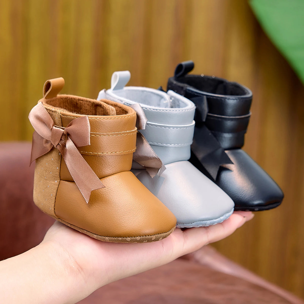 Dixie Bow Boots - Grey