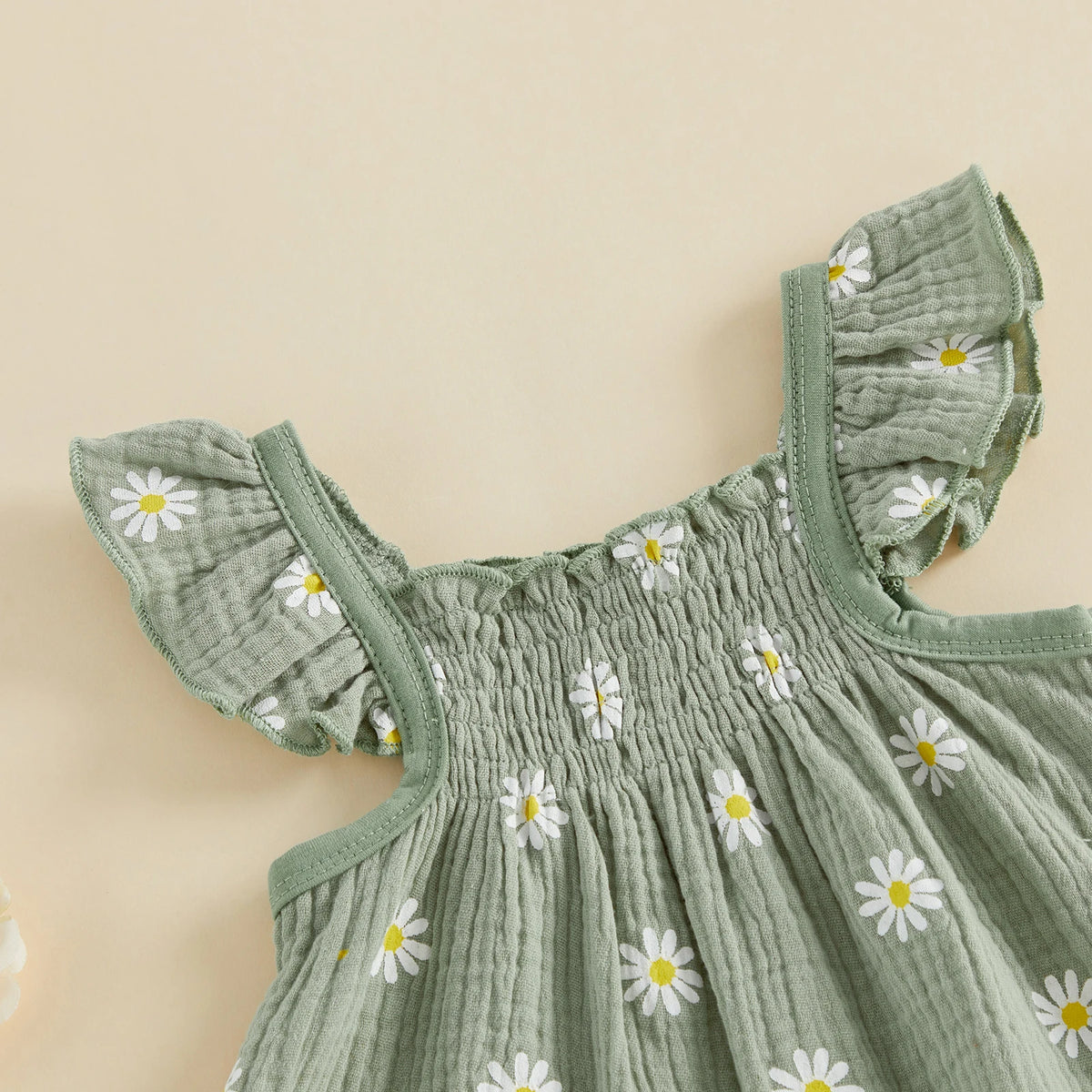 Summer Sweetie Daisy Bloomer Set - Peachy