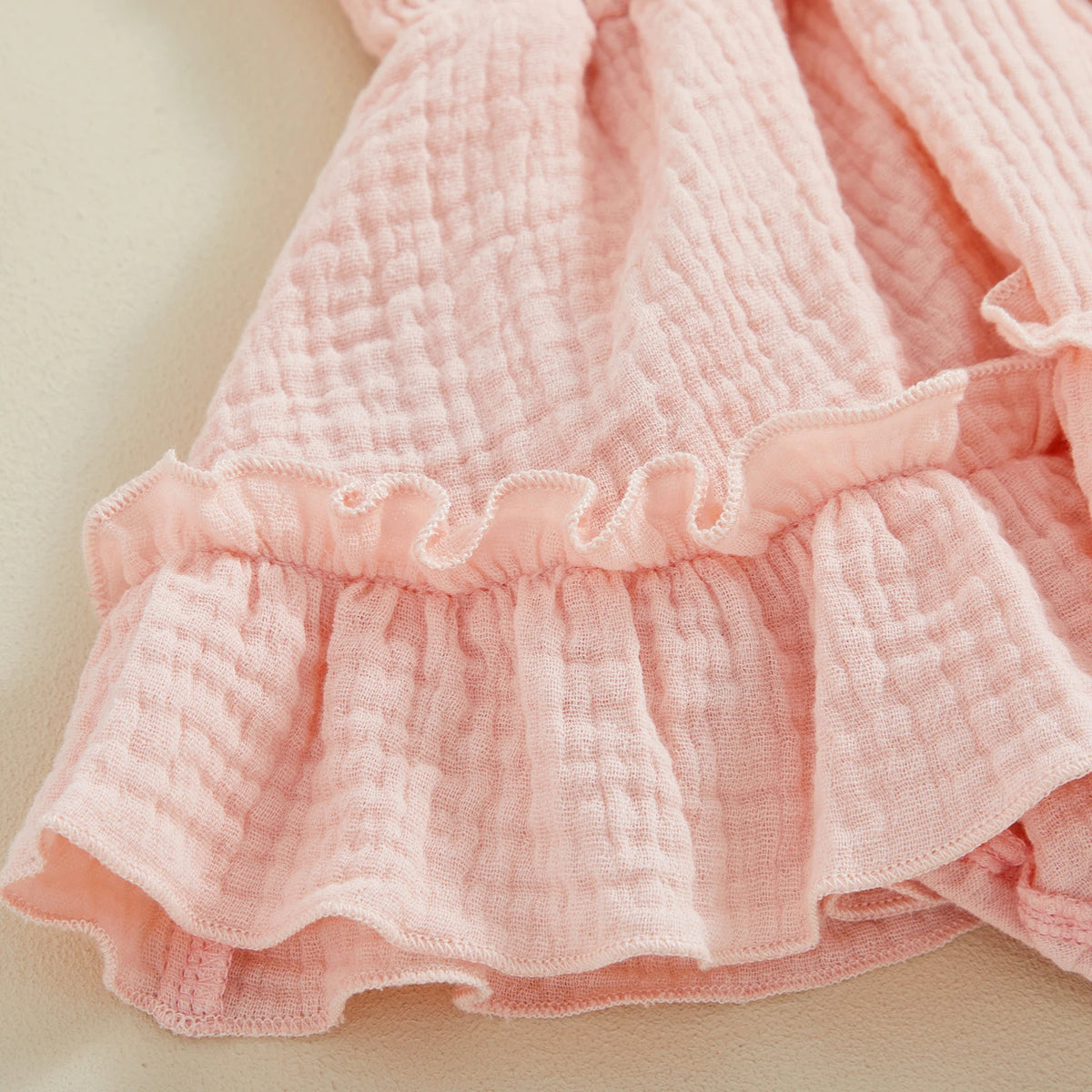 Bella Ruffle Romper - Peachy
