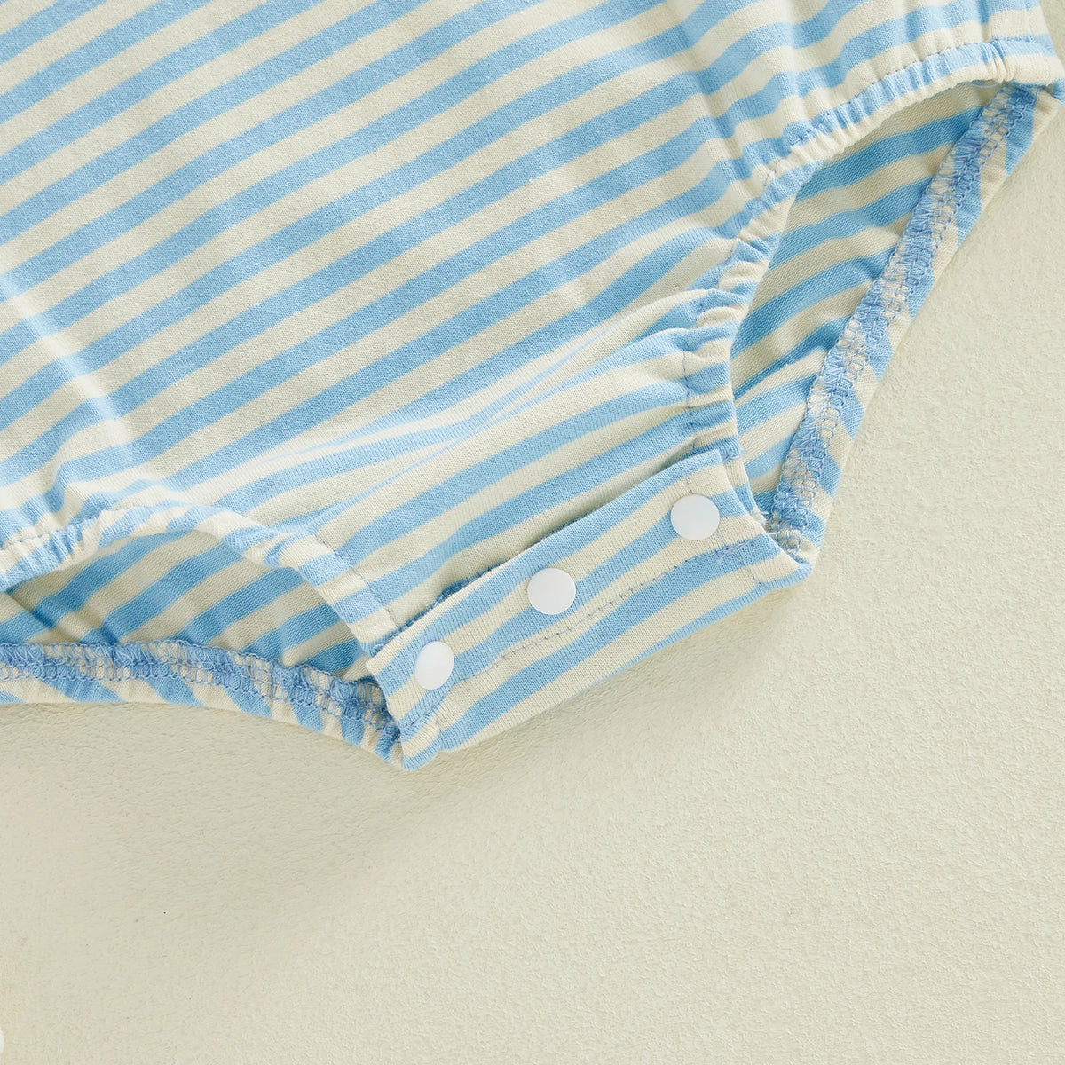 Samuel Stripe Collared Onesie - Sky