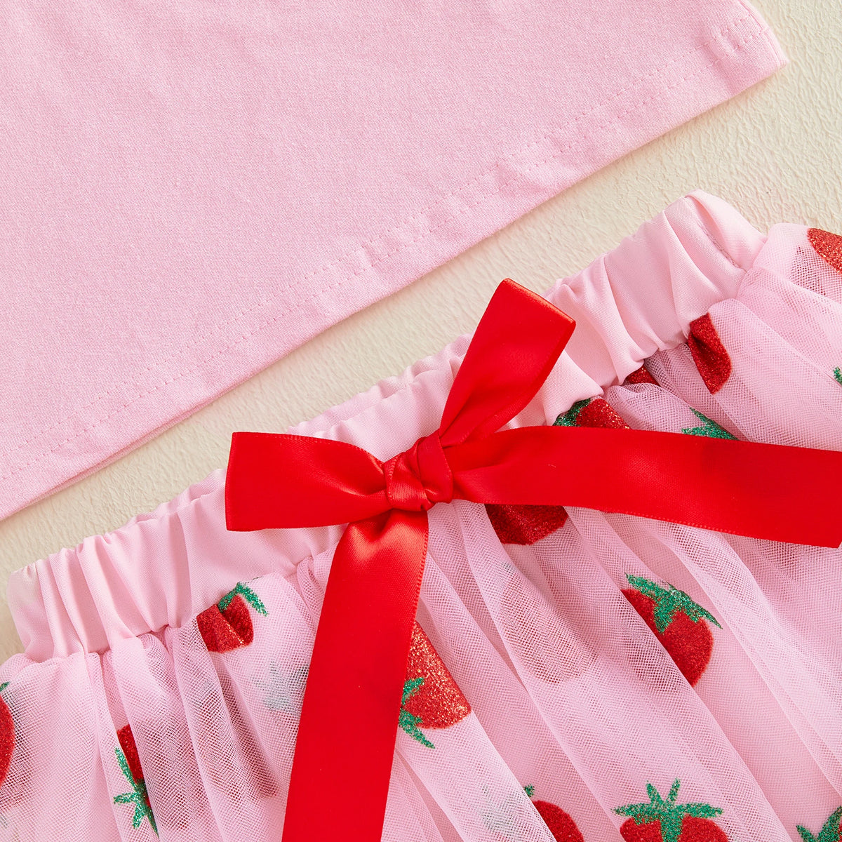 Two Sweet Strawberry Birthday Tutu Set