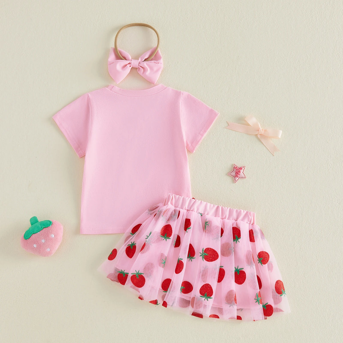Two Sweet Strawberry Birthday Tutu Set