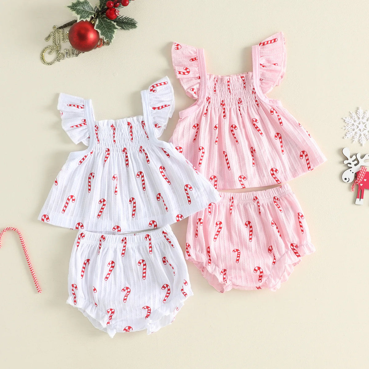 Holly Christmas Flutter Set - Snow