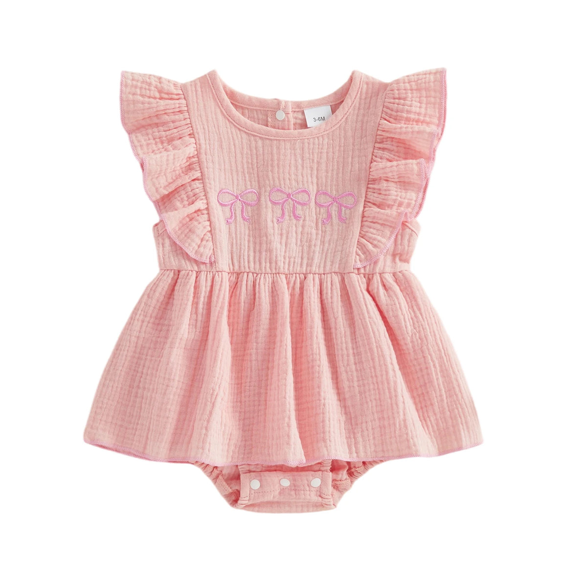 Bow Bow Skirted Romper - Lemon