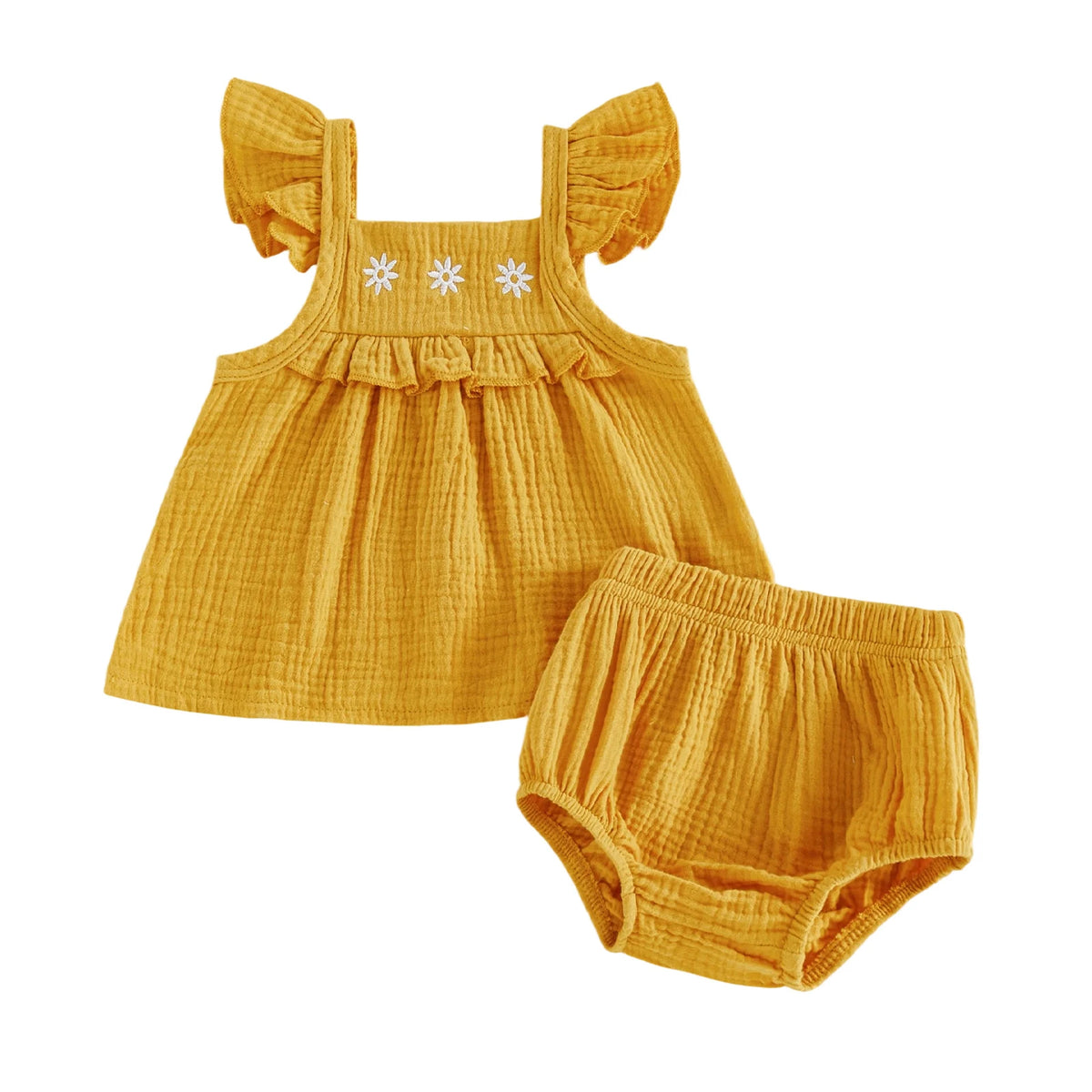 Miranda Daisy Bloomer Set - Natural