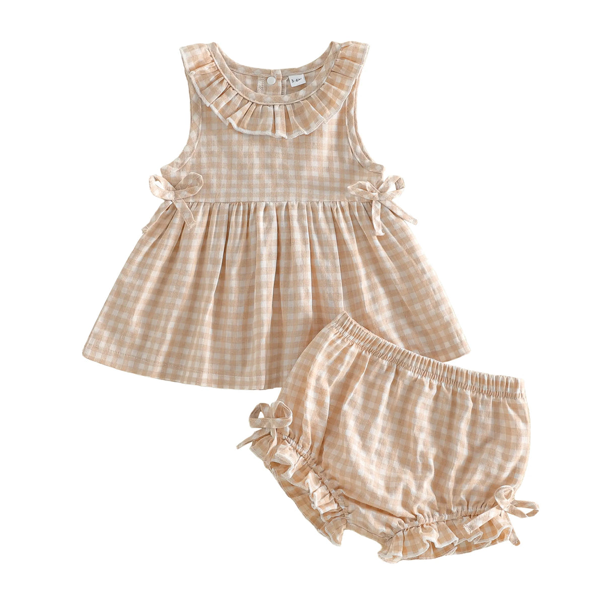 Georgia Gingham Baby Doll Set - Red