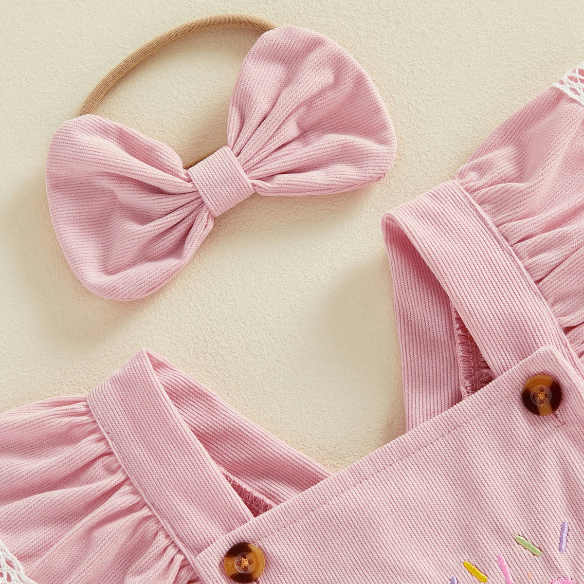 Cupcake 'One' Birthday Romper - Natural